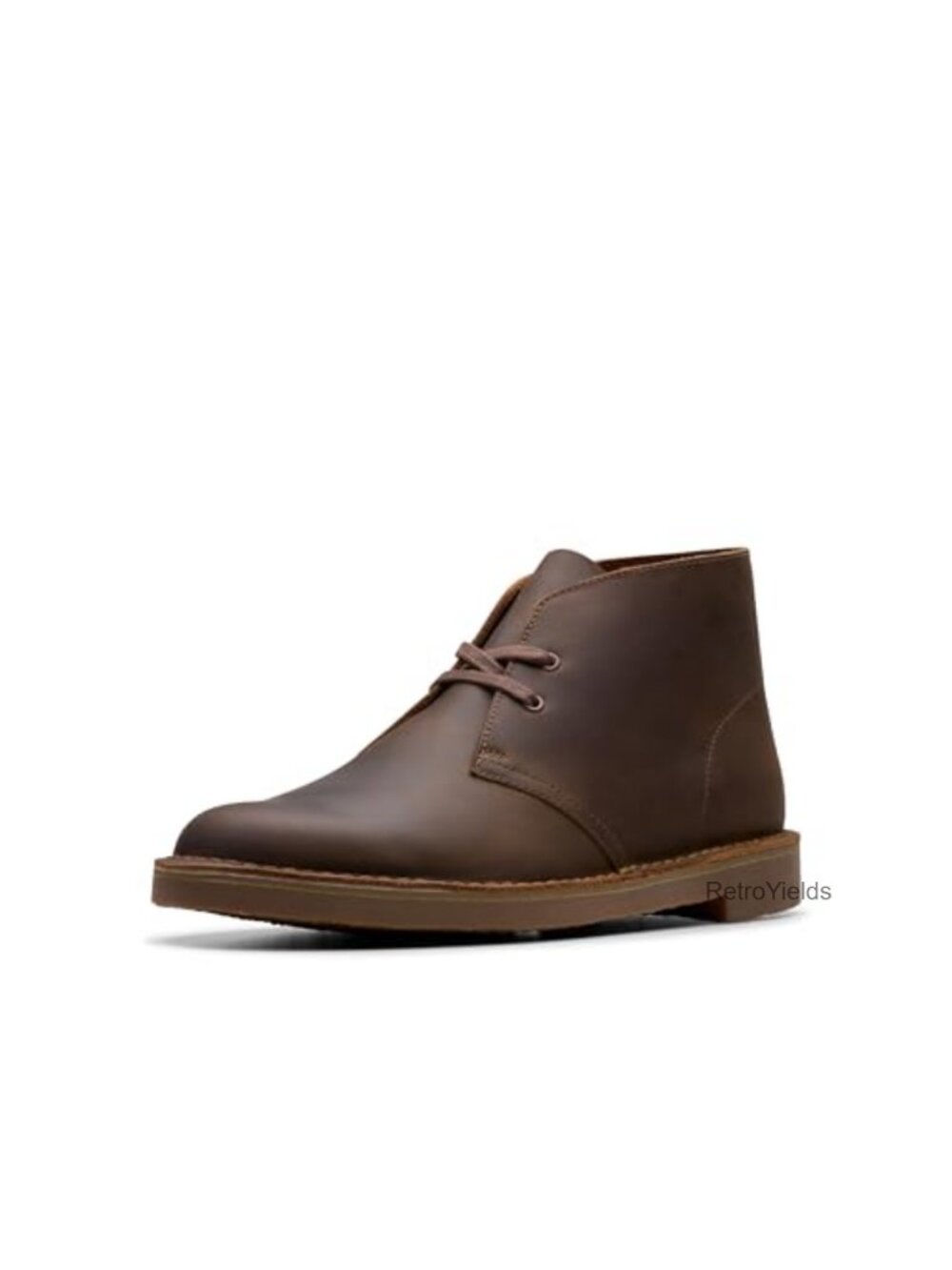 Men's Chukka Boots Leather Lace-Up Flat Sole Business Casual